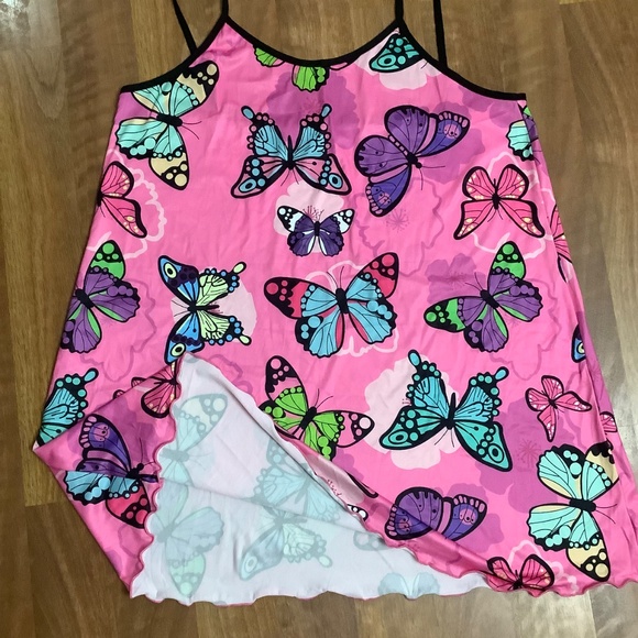 NEW: Shein  pink butterflies nightie fits XXL 42-43 bust - Picture 2 of 8
